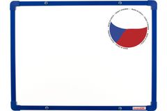 VISION Bílá keramická tabule boardOK 60x45 - modrá