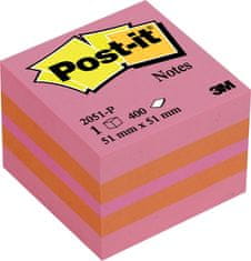 Post-It Samolepicí bločky Post-it minikostky - růžová / 400 lístků