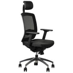 Otočná židle s prodlouženým sedákem GN-301/ALU BLACK