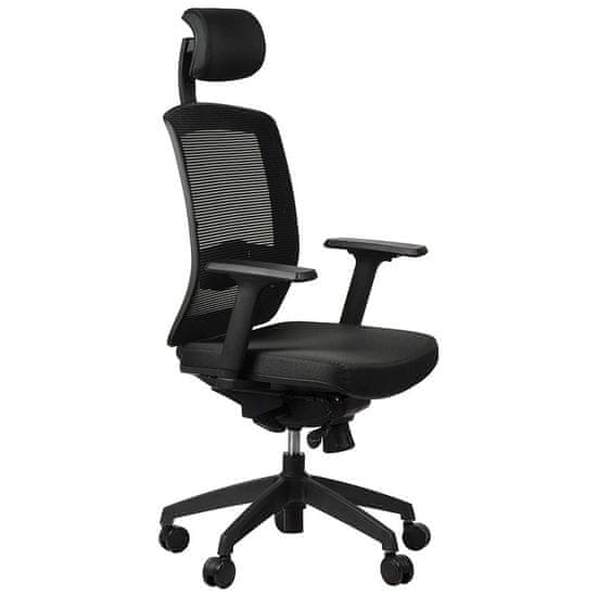 STEMA Otočná židle s prodlouženým sedákem GN-301 BLACK