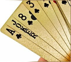WOWO Luxusní Pokerové Hrací Karty z Plastu s Designem Zlatých Dolarů