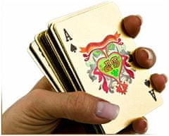 WOWO Luxusní Pokerové Hrací Karty z Plastu s Designem Zlatých Dolarů