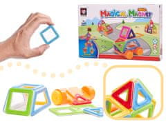 WOWO MAGICKÝ MAGNET MINI - Magnetické Stavební Bloky pro Děti, 38 Kusů, Věk 3+