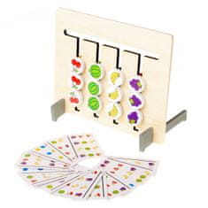 InnoVibe Montessori dřevěná vzdělávací hračka - přiřazování barev ovoce