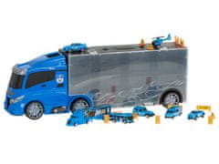 Ikonka Transporter truck TIR launcher v kufru + 7 aut policie