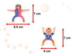 WOWO Arkádová Hra s Klaunem Vyvažovací Věžové Bloky, 18 Dílků