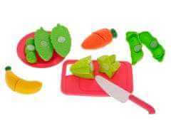 WOWO Dětský kuchyňský dřez pro hraní s doplňky ovoce a zelenina na krájení, suchý zip