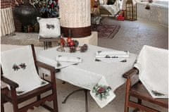 Dům Vánoc Vánoční prostírání na stůl s motivem Jmelí a cesmína 32x50 cm
