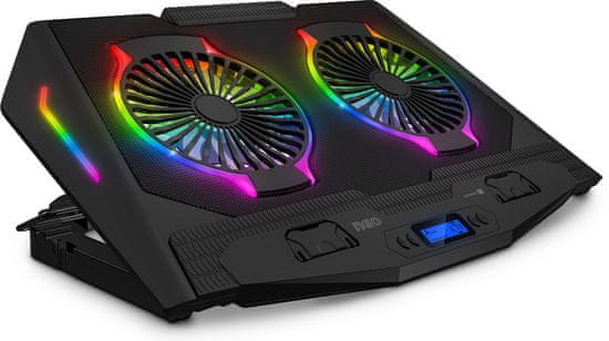 Connect IT NEO RGB chladicí podložka pod notebook, CCP-3020-BK černá