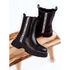 Dětské vysoké zateplené boty Black Kimmy velikost 25
