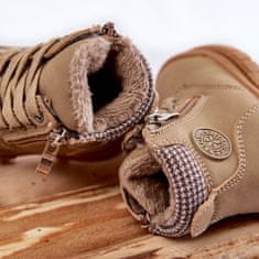 Dětské boty Trapper s fleecovou podšívkou Beige Hopper velikost 26