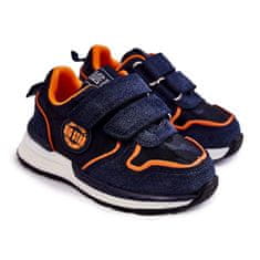 Big Star Dětská sportovní obuv Velcro Memory Foam System KK374183 Navy Blue velikost 27