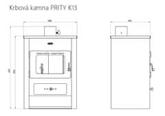 Prity krbová kamna K13