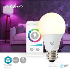 Nedis Chytrá žárovka SmartLife klisik, Wi-Fi, E27, 806 lm, 9 W, RGB / Teplá - studená bílá