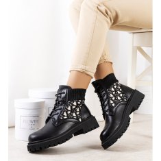 Černé boty s elastickým svrškem Giganti velikost 40