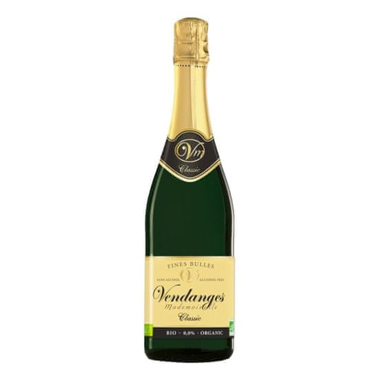 Vendanges Mademoiselle Classic Sparkling 0,75L (BIO) - Nealkoholické bílé šumivé víno 0,0% alk.