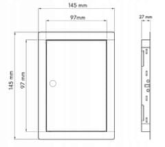 BOBIMARKET Revizní dvířka z nerez 10x10 uzamykatelné 