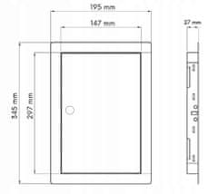 BOBIMARKET Revizní dvířka z nerez 15x30 uzamykatelné 