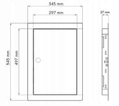 BOBIMARKET Revizní dvířka z nerez 30x50 uzamykatelné 