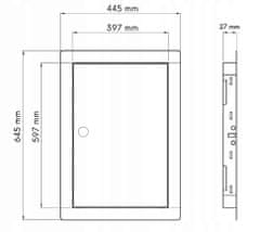 BOBIMARKET Revizní dvířka z nerez 40x60 uzamykatelné 