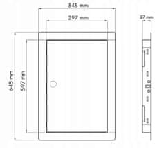 BOBIMARKET Revizní dvířka z nerez 30x60 uzamykatelné 