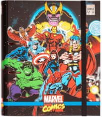 CurePink Kroužkový pořadač Marvel Comics: Avengers (28 x 32 x 4 cm)