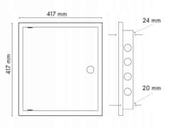 BOBIMARKET Revizní dvířka z plastová 40x40 cm ABS