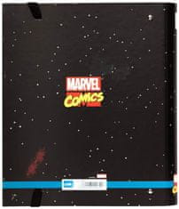 CurePink Kroužkový pořadač se spojovací svorkou Marvel: Avengers (28 x 32 x 4 cm)
