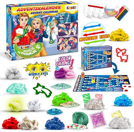 Craze Kreativní Adventní kalendář Magic Dough - modelovací hmota