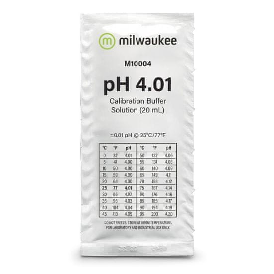 Milwaukee  kalibrační roztok pH 4,01 20ml BOX 25 KS