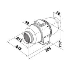 VENTS  Ventilátor TT SILENT- M 100, 170/240m3/h