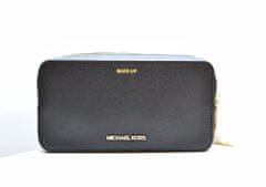 Michael Kors dámské psaníčko JET SET TRAVEL 35S0GTVU3L DBL ZIP TRV POUCH BLACK LEATHER