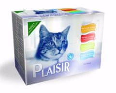 Plaisir Cat Multipack, kapsičky 100 g (12 ks)