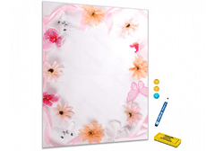 Glasdekor Metalová magnetická tabule - kompozice květů orchidejí - Rozměr metalová tabule: 600 x 900 mm