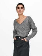 Jacqueline de Yong Dámský svetr JDYELANORA 15207823 Dark Grey Melange (Velikost XS)