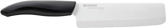 Kyocera Keramický nůž Nakiri s bílou čepelí - 15 cm, černá plastová rukojeť FK-150WHN