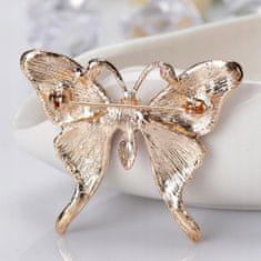 Pinets® Brož barevný motýl s kubickou zirkonií