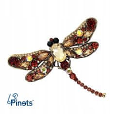 Pinets® Brož barevná vážka s kubickými zirkony