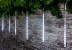 MAGIC HOME Řetěz Vánoce Icicle 720 LED studená bílá, 24 rampouchů, vodopádový efekt 230 V