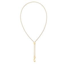Calvin Klein Moderní pozlacený náhrdelník s posuvným zapínáním Sculptured Drops 35000087