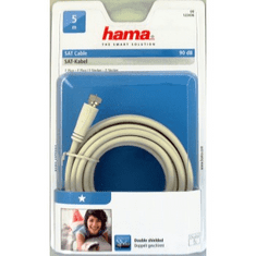 Hama SAT propojovací kabel F-vidlice - F-vidlice, 90 dB, 1*, 5 m