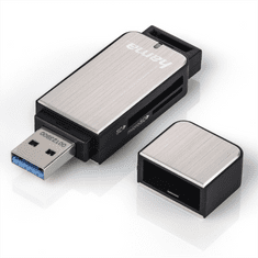 čtečka karet USB 3.0 SD/microSD, stříbrná