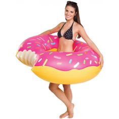 commshop Nafukovací kruh Donut - růžový (120cm)