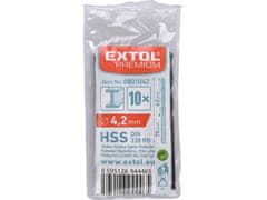 Extol Premium Vrtáky do kovu (8801042) HSS, bal 10ks, O 4,2 L=75 L1=43, HSS