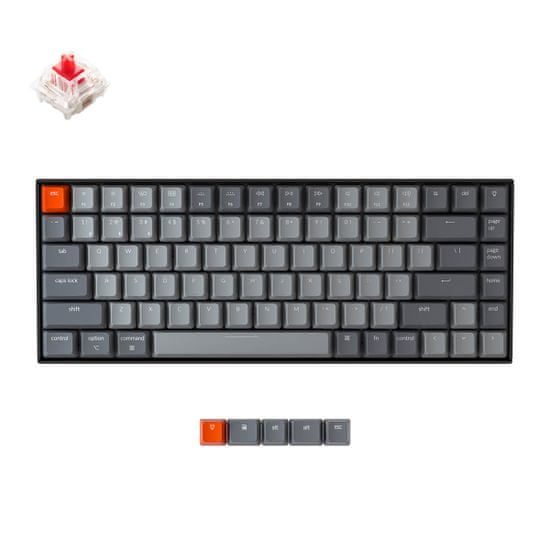 Keychron K2 Mechanická klávesnice RGB Gateron Red K2-B1