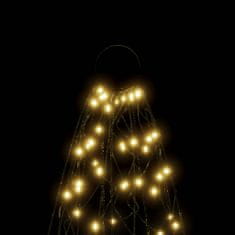 Greatstore Vánoční stromek na stožár 200 teplých bílých LED diod 180 cm