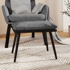 Greatstore Podnožka světle šedá 45 x 29,5 x 39 cm textil a umělá kůže