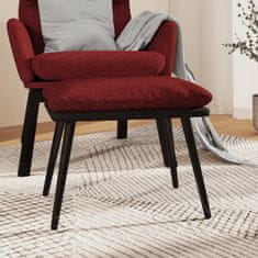 Greatstore Podnožka vínová 45 x 29,5 x 39 cm textil a umělá kůže