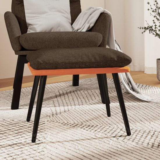 Vidaxl Podnožka hnědooranžová 45 x 29,5 x 39 cm textil a umělá kůže