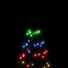 Greatstore Vánoční stromek na stožár 200 barevných LED diod 180 cm